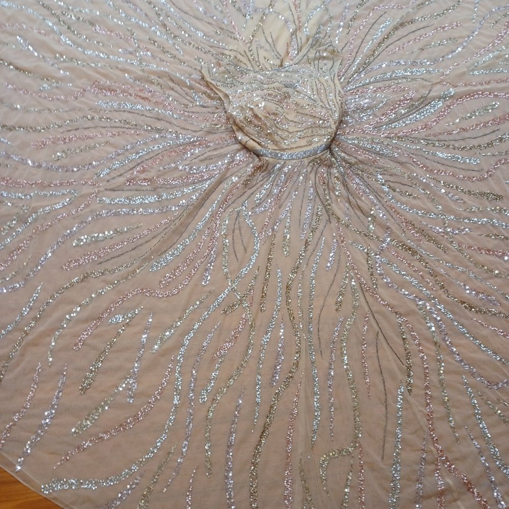 $598 Mac Dugall Floor Length Hand Beaded Evening Gown, Size 10, NWT!